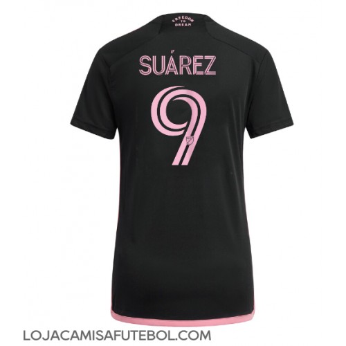 Camisa de Futebol Inter Miami Luis Suarez #9 Equipamento Secundário Mulheres 2024-25 Manga Curta